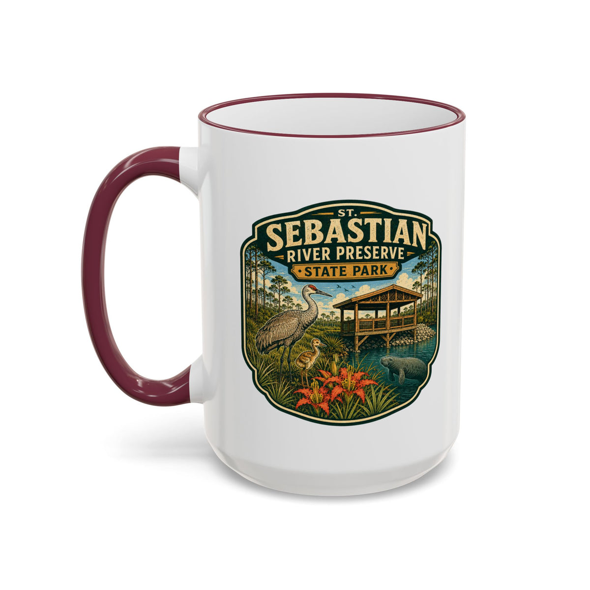 St. Sebastian River Mug — Accent Rim & Handle 11oz/15oz
