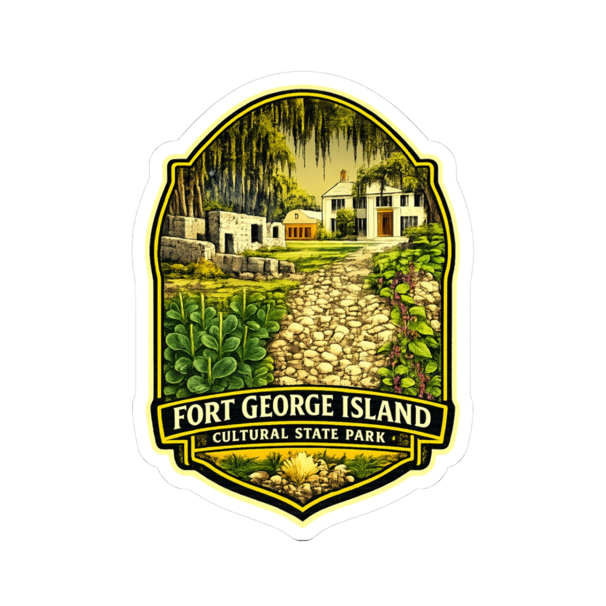 Fort George Island Cultural State Park Sticker — Scenic Travel Decal