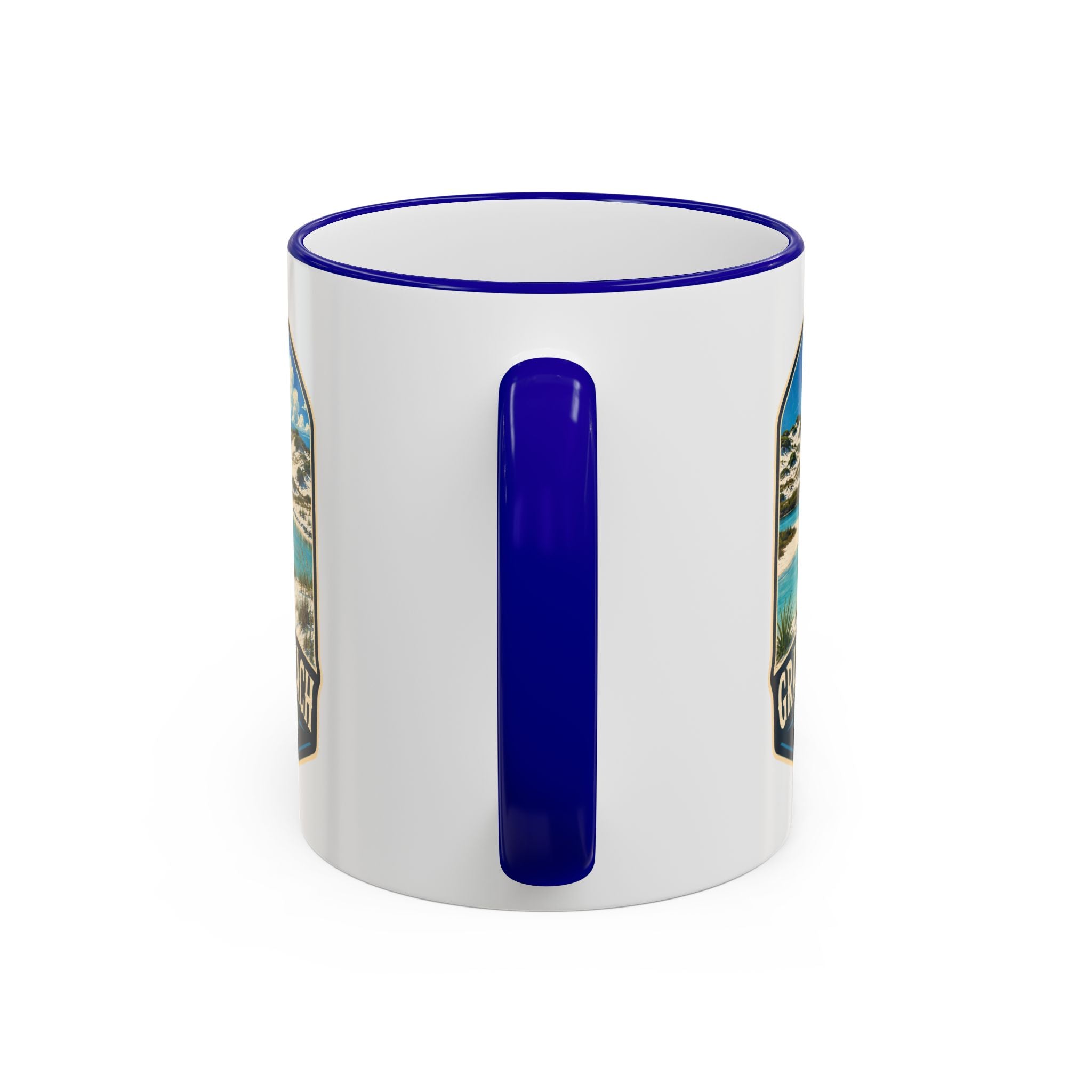 Grayton Beach Vintage Mug — Accent Rim & Handle 11oz/15oz