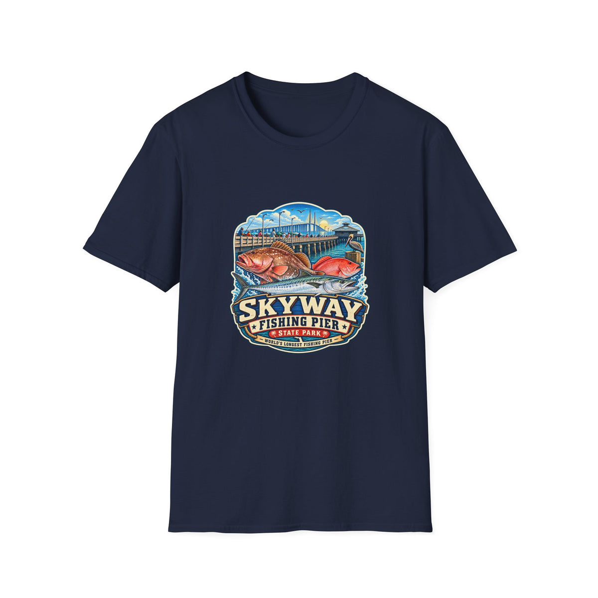 Skyway Fishing Pier — Retro Tee