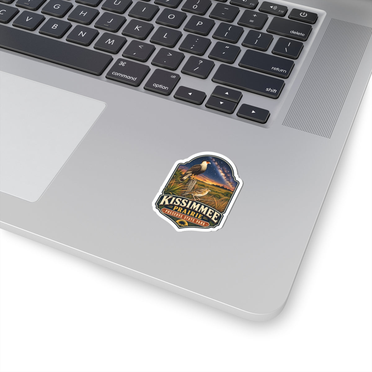 Kissimmee Prairie State Park Scenic Sticker — Vintage Wildlife & Night Sky