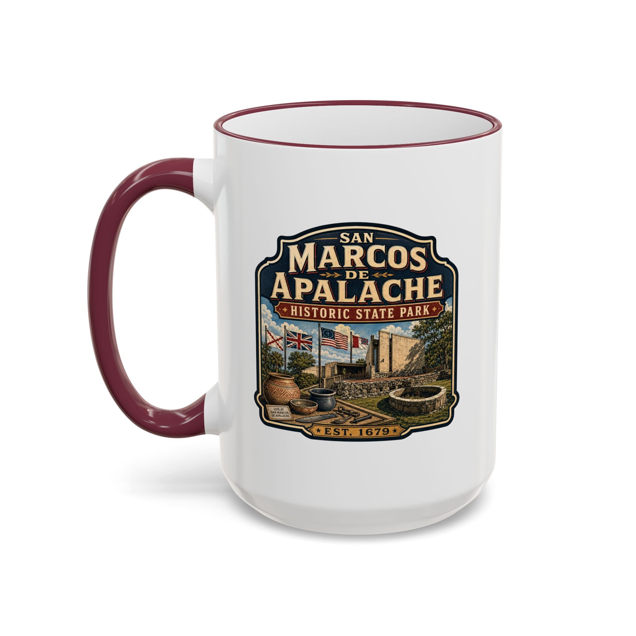 San Marcos de Apalache Accent Rim & Handle 11oz/15oz