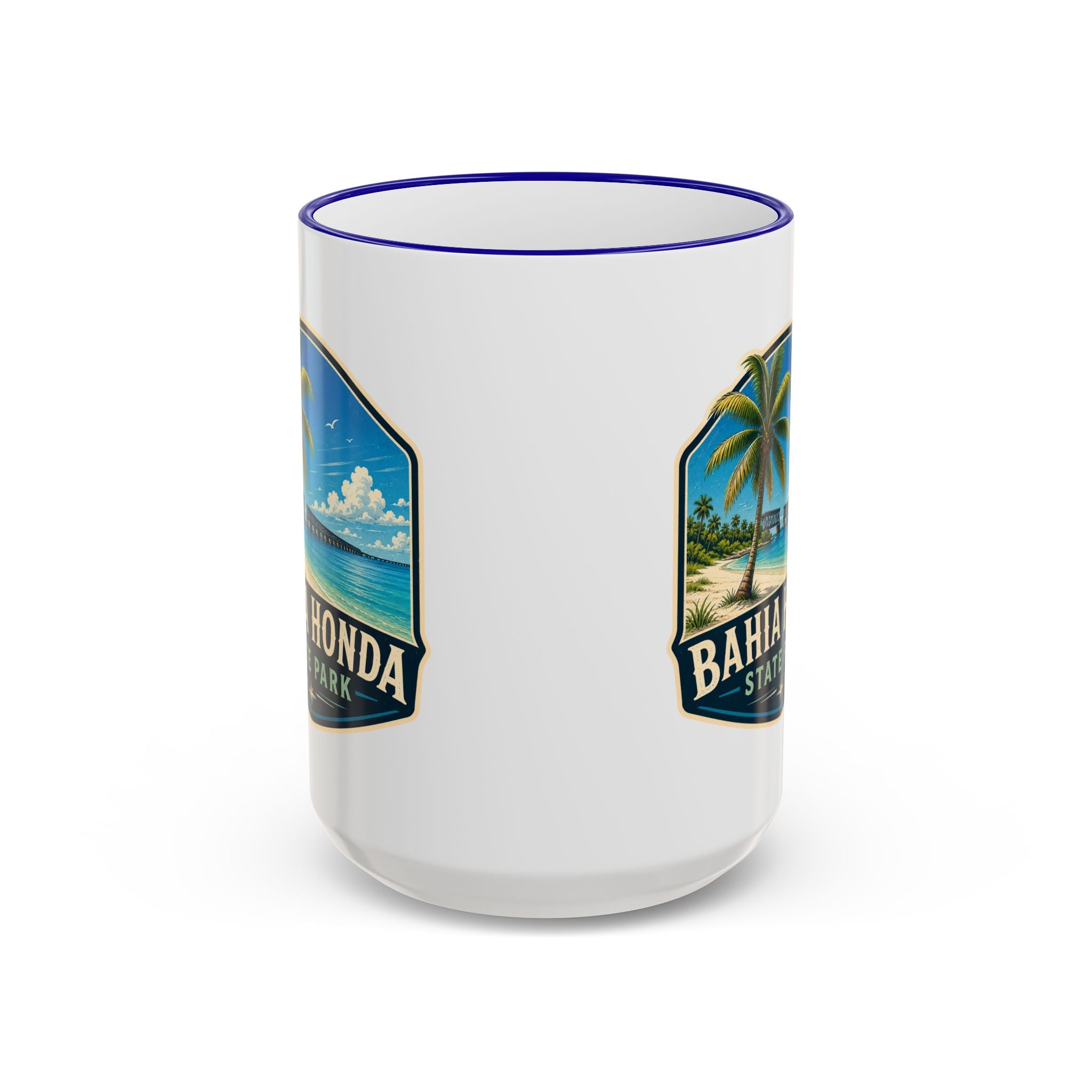Bahia Honda Vintage Mug — Accent Rim & Handle 11oz/15oz