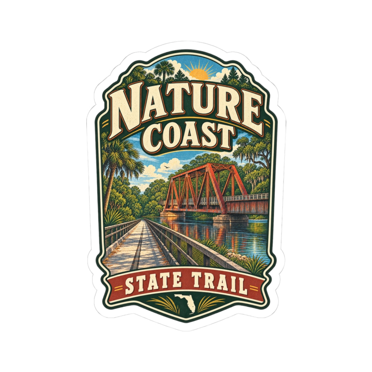 Nature Coast State Trail Sticker — Scenic Outdoor Travel Decal