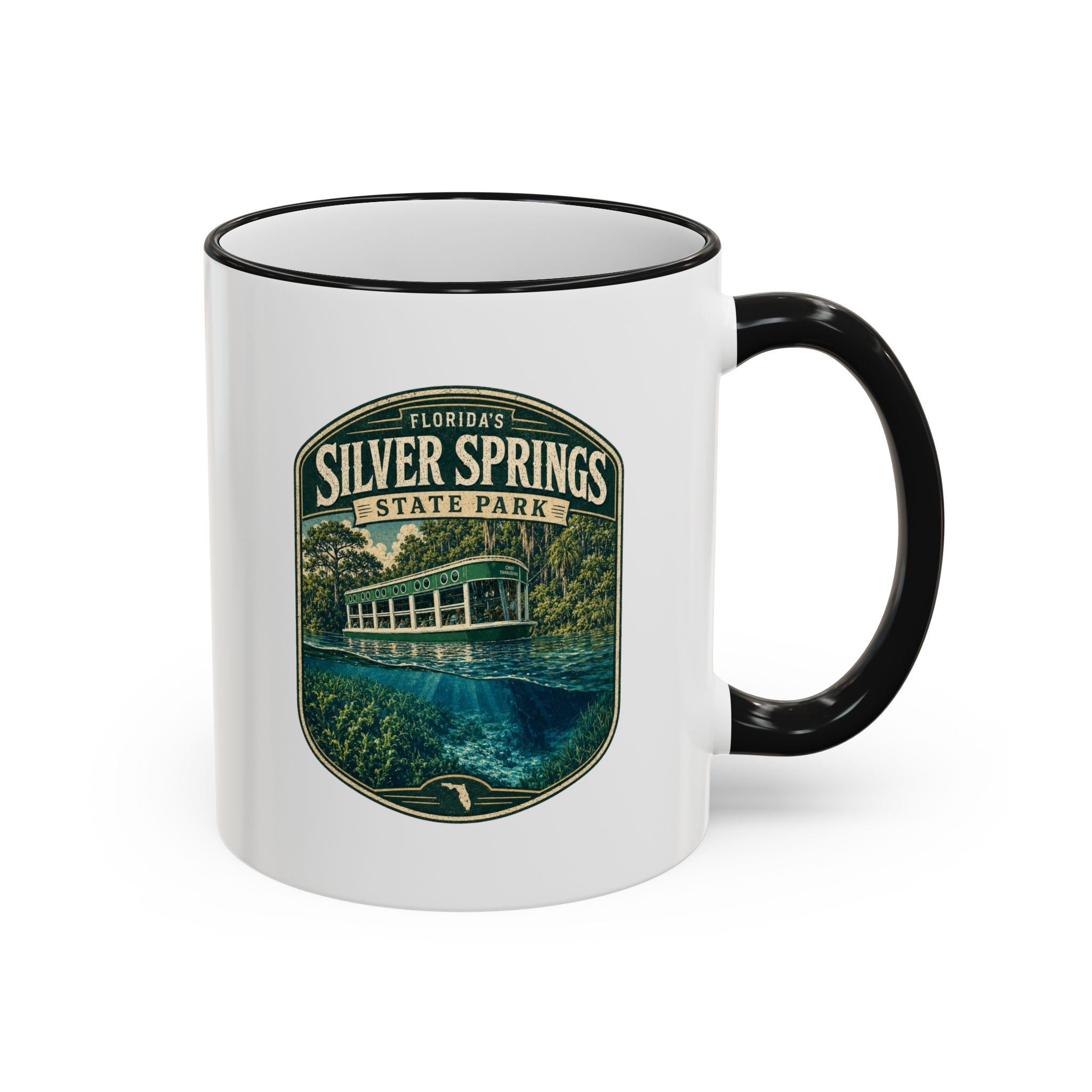 Silver Springs Vintage Mug — Accent Rim & Handle 11oz/15oz