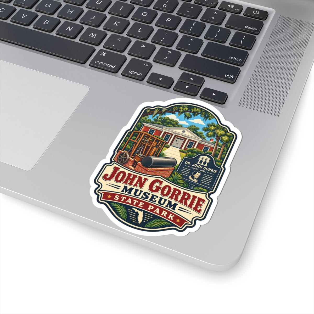 John Gorrie Museum State Park Sticker — Vintage Travel Kiss-Cut Decal