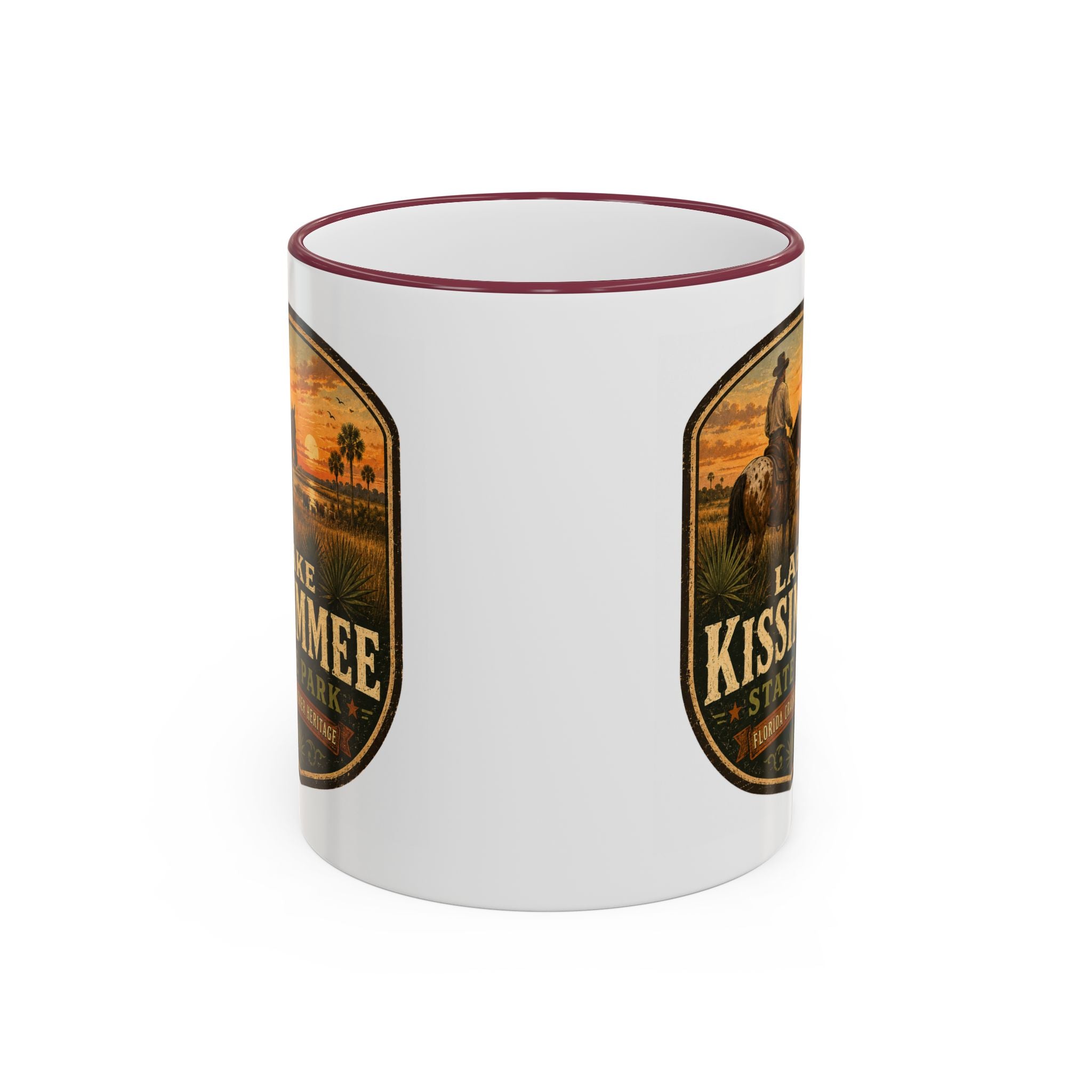 Lake Kissimmee Sunset Mug — Accent Rim & Handle 11oz/15oz