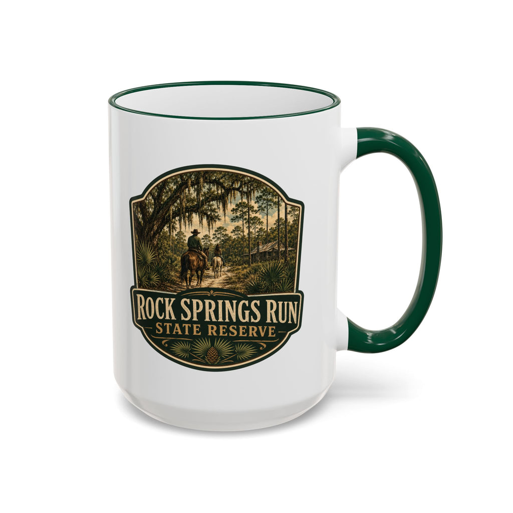 Rock Springs Run Vintage Mug — Accent Rim & Handle 11oz/15oz