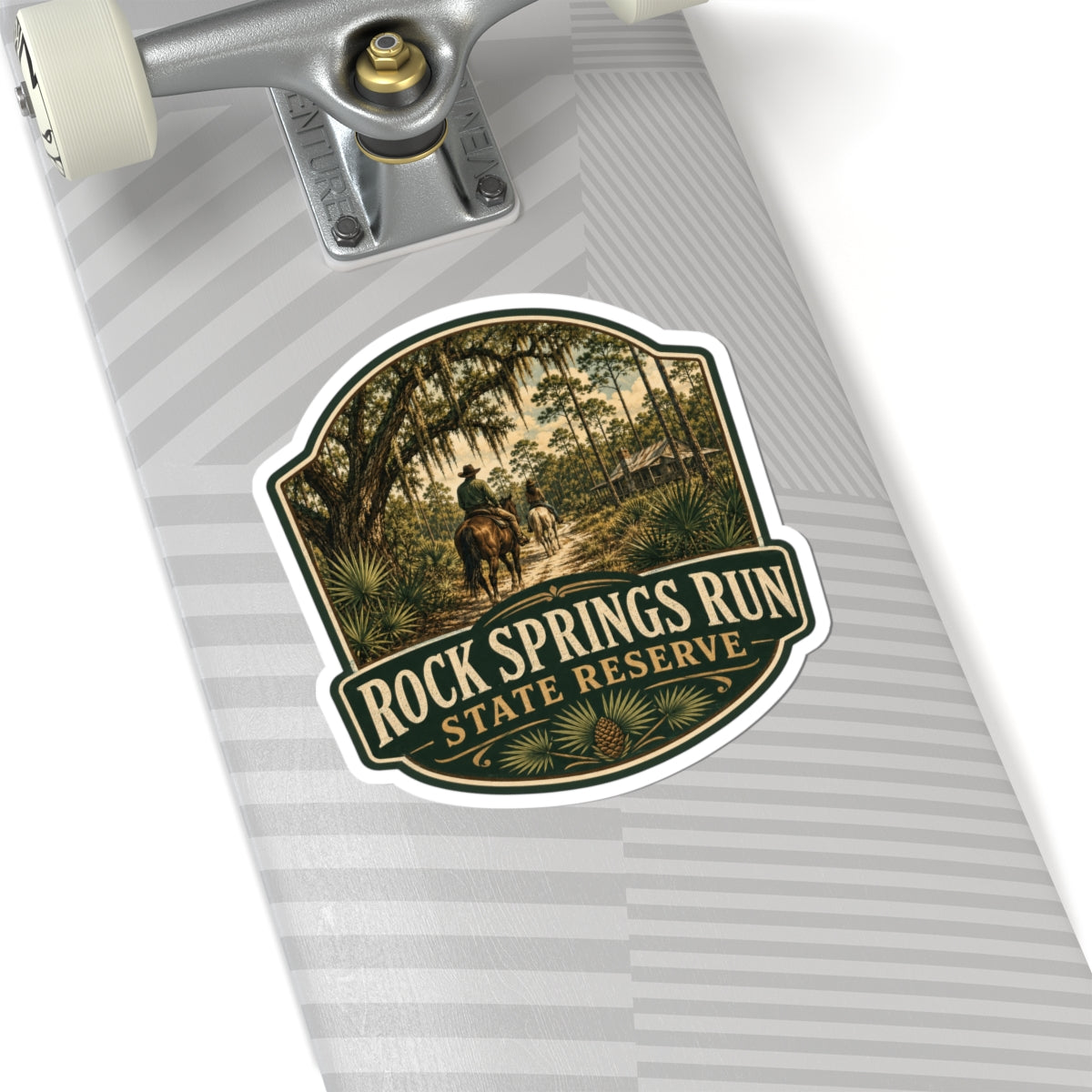 Rock Springs Run State Reserve Kiss-Cut Sticker – Vintage Equestrian Nature Badge