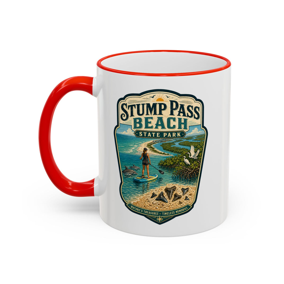 Stump Pass Beach Mug — Accent Rim & Handle 11oz/15oz
