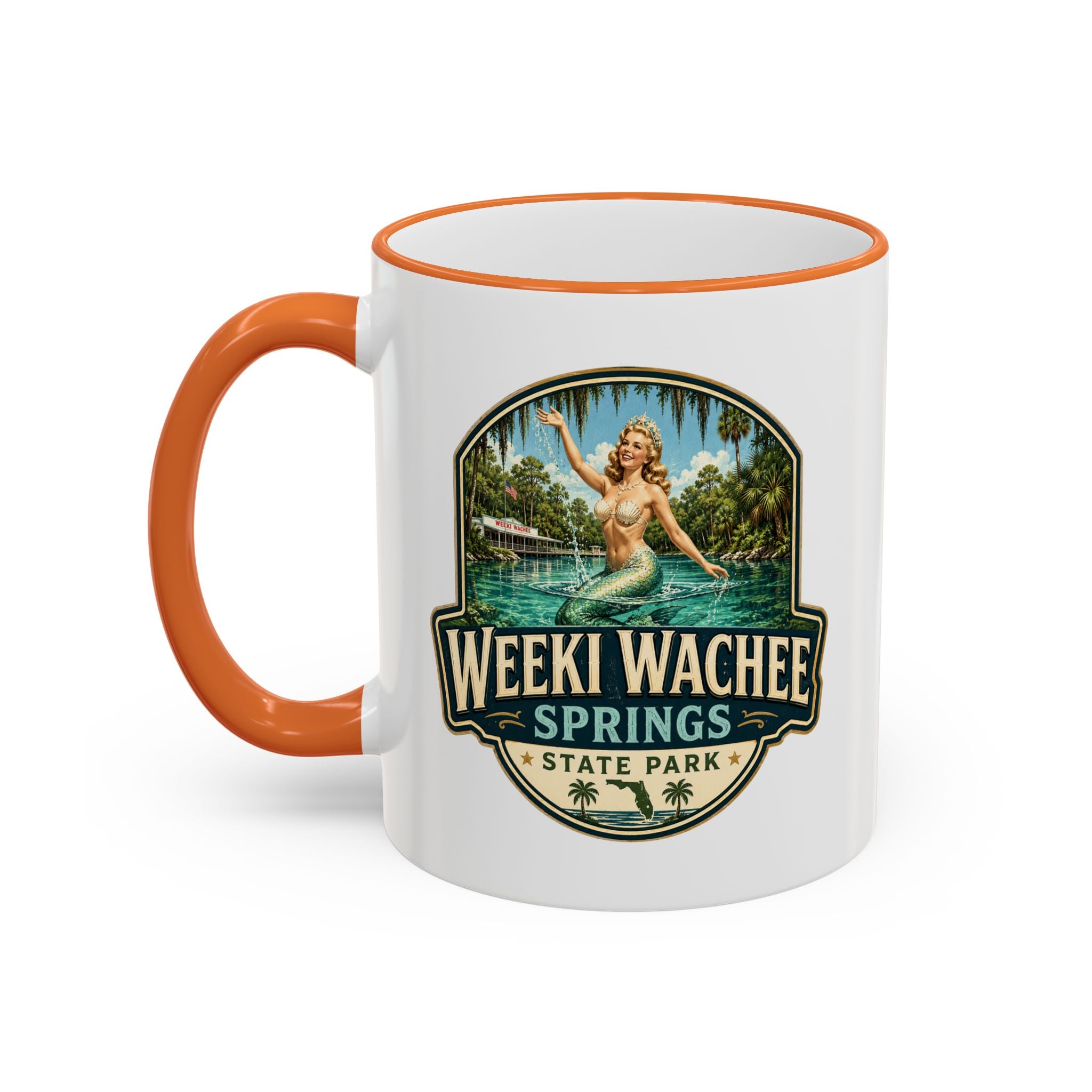 Weeki Wachee Vintage Mug — Accent Rim & Handle 11oz/15oz