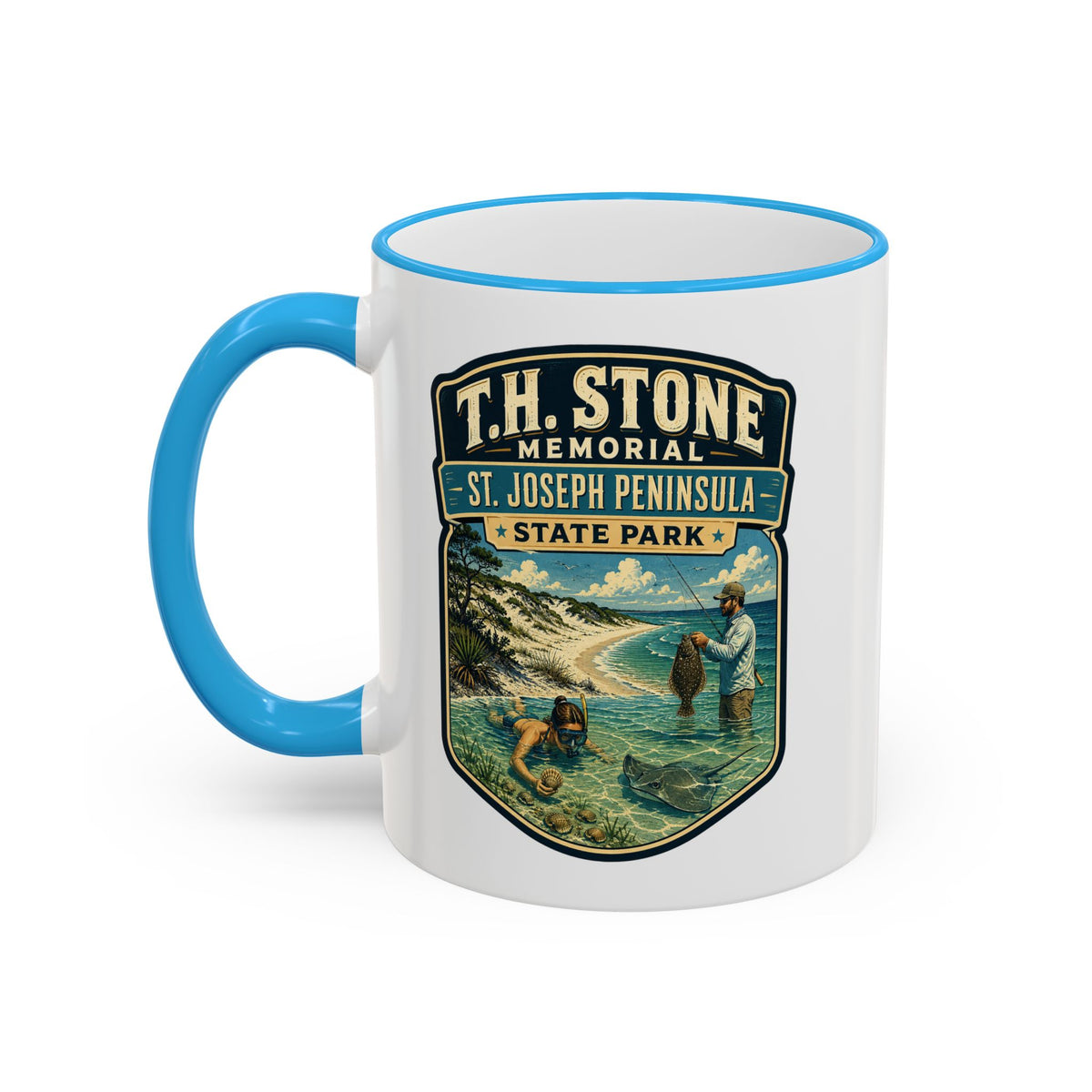 T.H. Stone Memorial Mug — Accent Rim & Handle 11oz/15oz