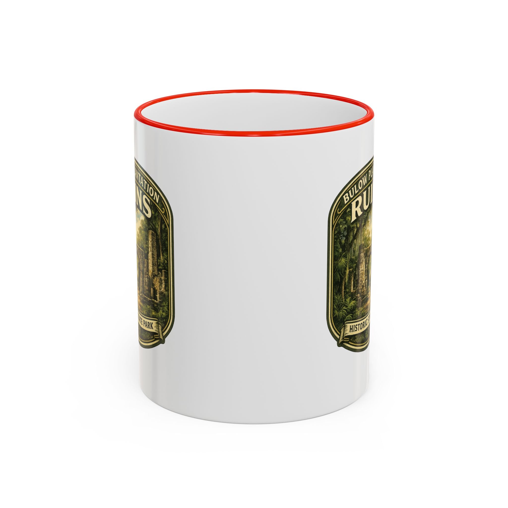Bulow Ruins Vintage Mug — Accent Rim & Handle 11oz/15oz