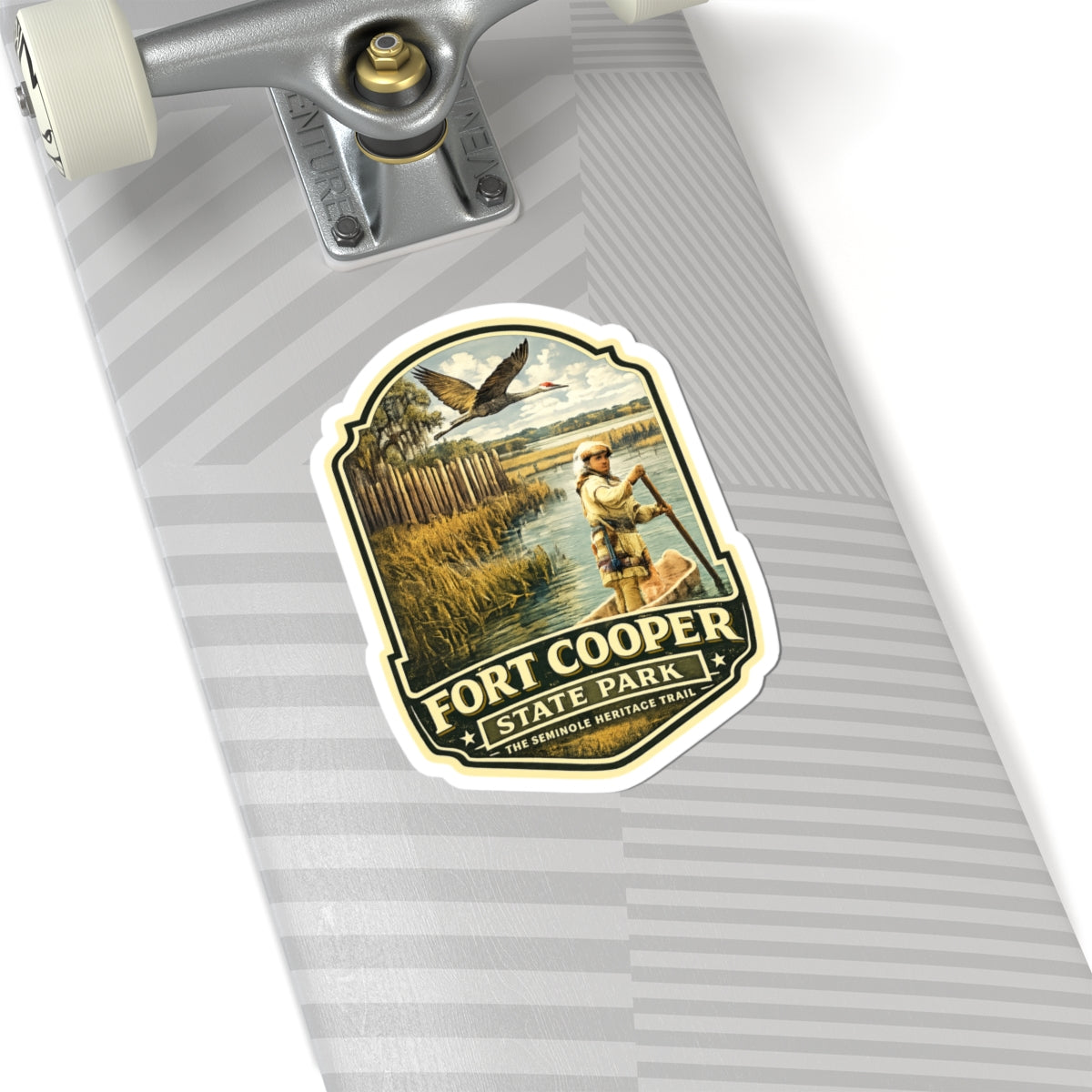 Fort Cooper State Park Vintage Travel Sticker — Kiss-Cut Park Badge