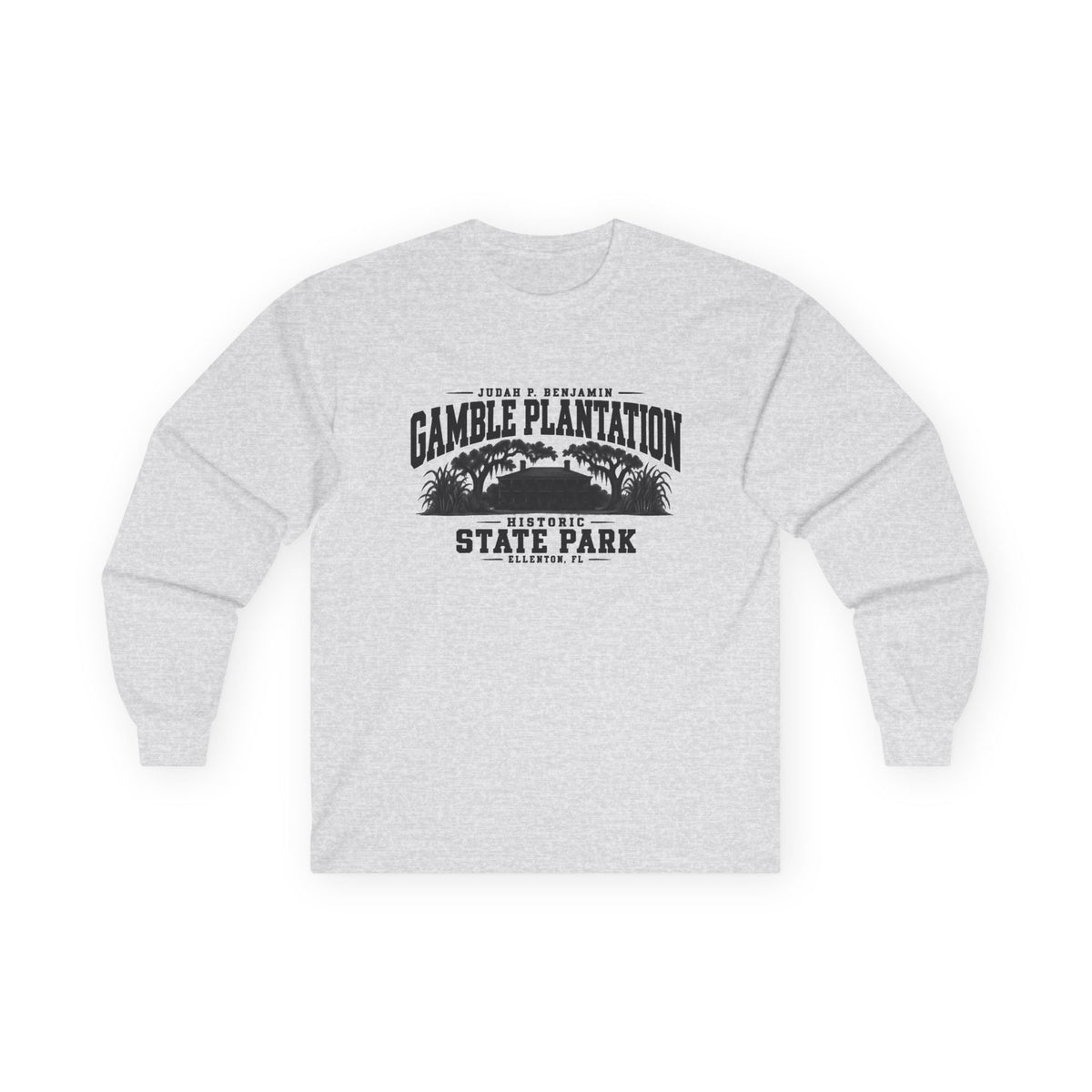 Judah P. Benjamin Gamble Plantation Historic State Park Logo- Long Sleeve Tee