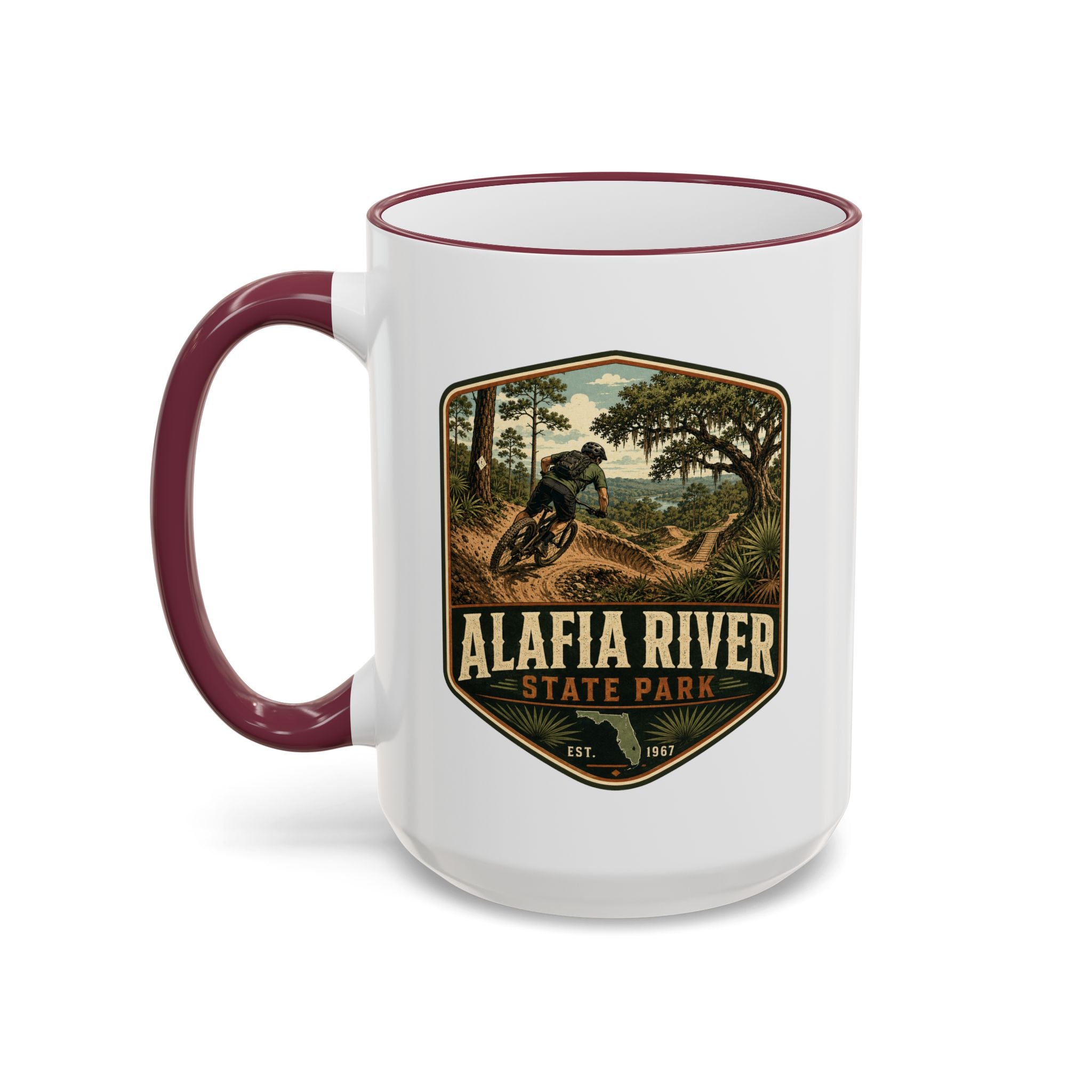 Alafia River Vintage Mug — Accent Rim & Handle 11oz/15oz