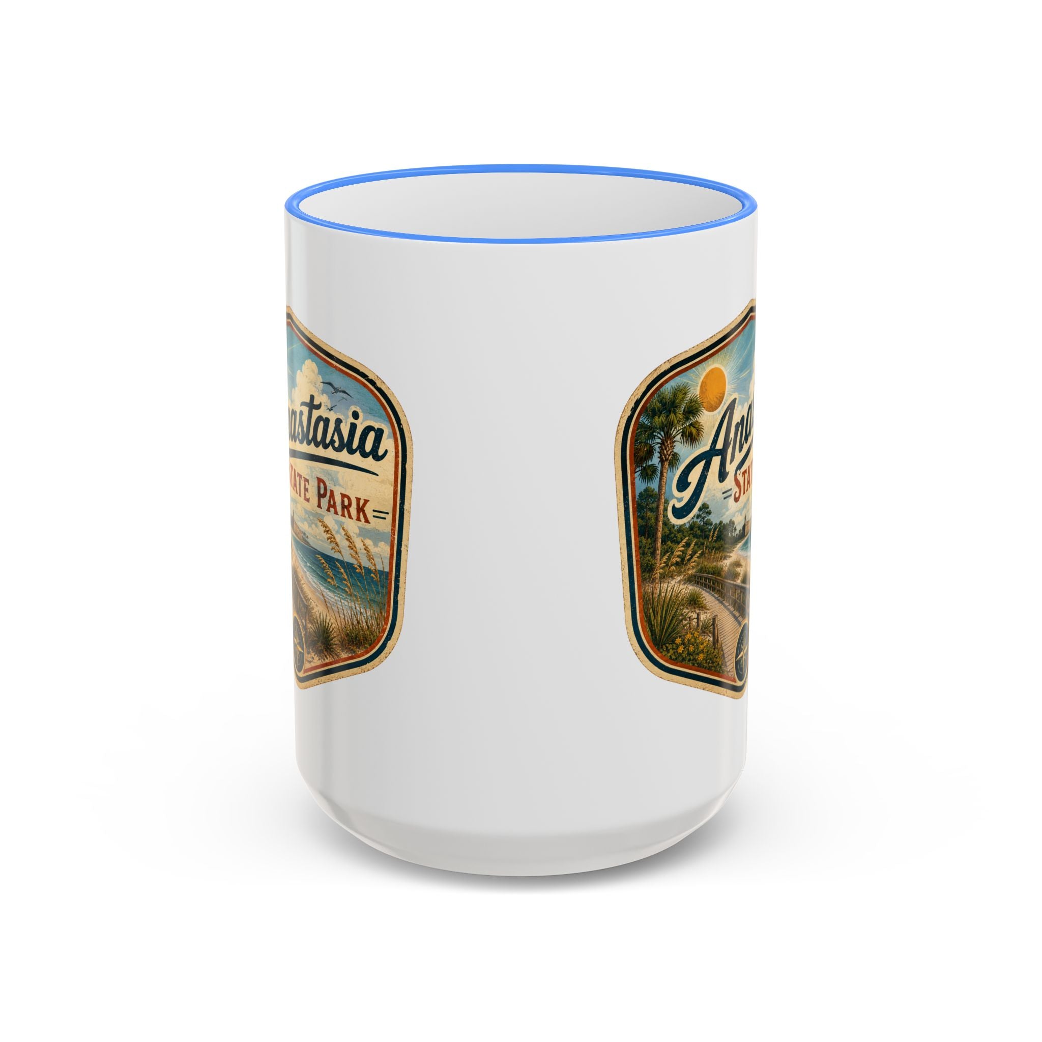 Anastasia Vintage Mug — Accent Rim & Handle 11oz/15oz