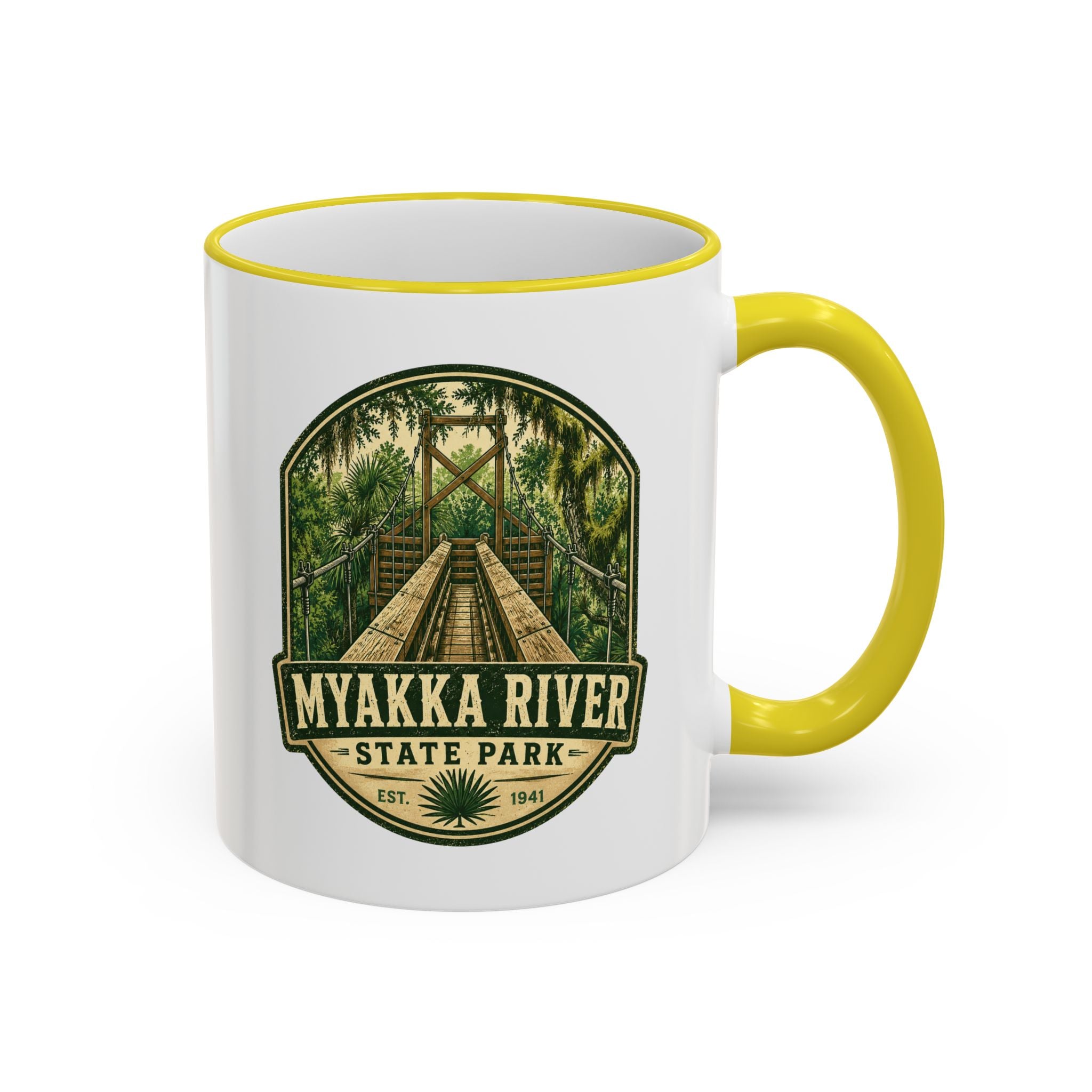 Myakka River Vintage Mug — Accent Rim & Handle 11oz/15oz
