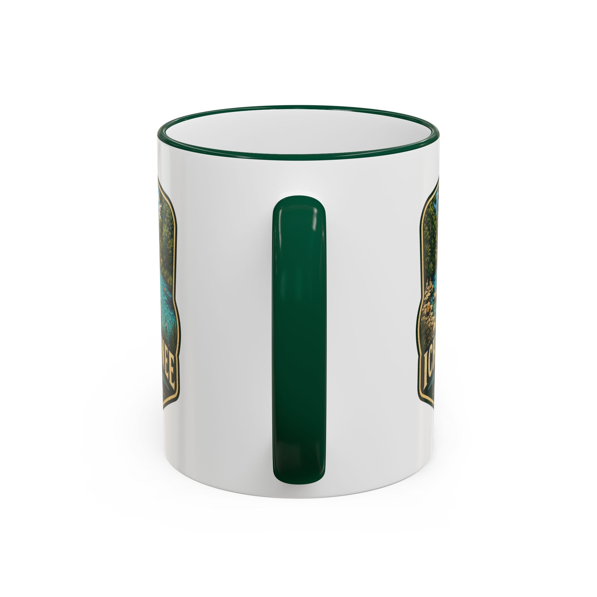 Ichetucknee Springs Vintage Mug — Accent Rim & Handle 11oz/15oz