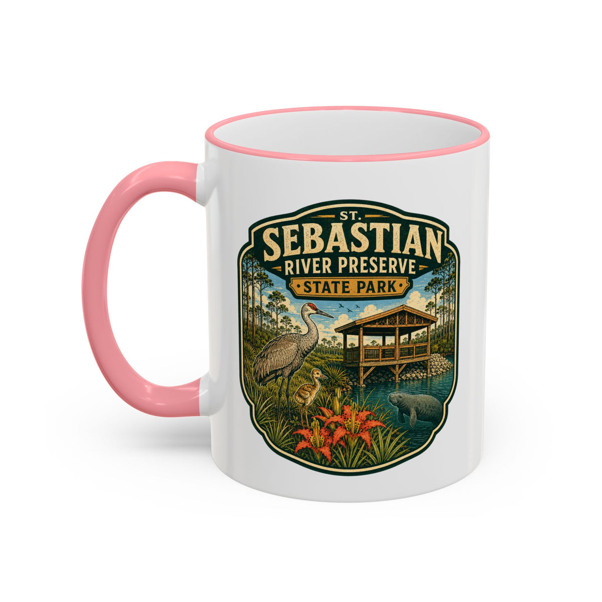 St. Sebastian River Mug — Accent Rim & Handle 11oz/15oz