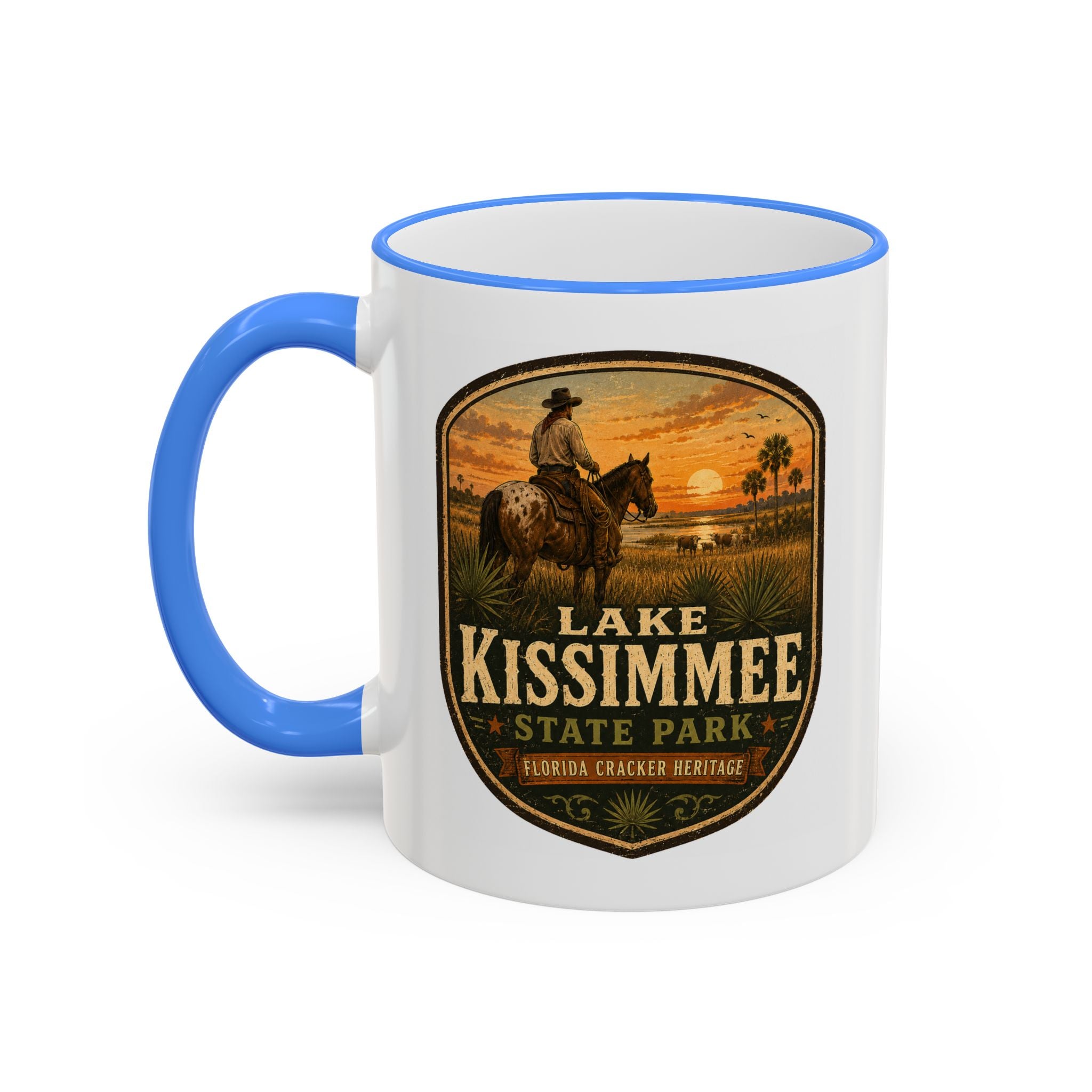 Lake Kissimmee Sunset Mug — Accent Rim & Handle 11oz/15oz