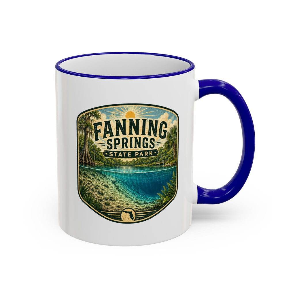Fanning Springs Vintage Mug — Accent Rim & Handle 11oz/15oz