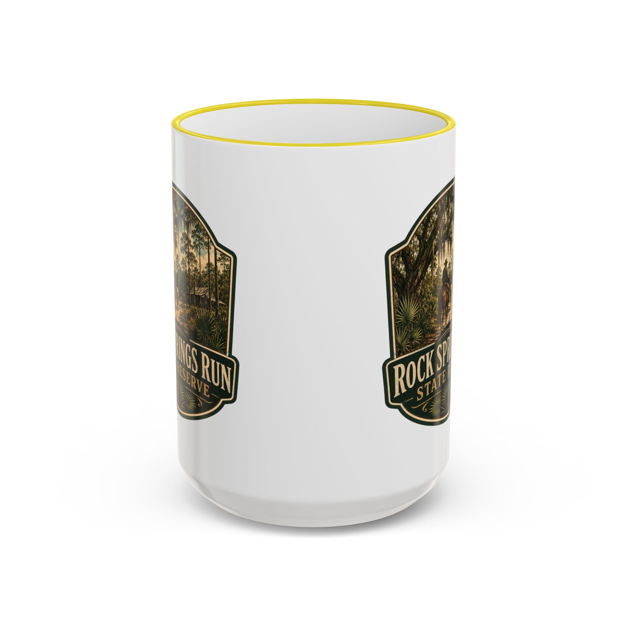 Rock Springs Run Vintage Mug — Accent Rim & Handle 11oz/15oz