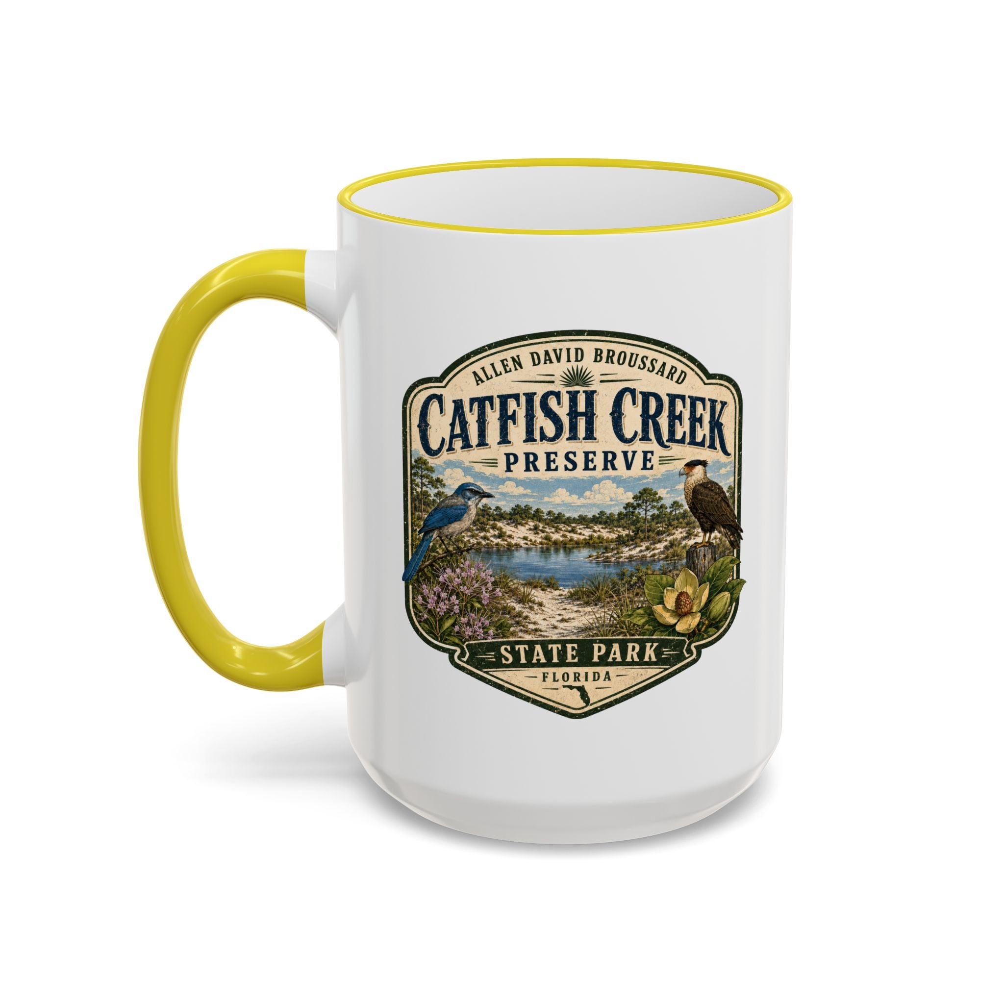 Catfish Creek Vintage Mug — Accent Rim & Handle 11oz/15oz