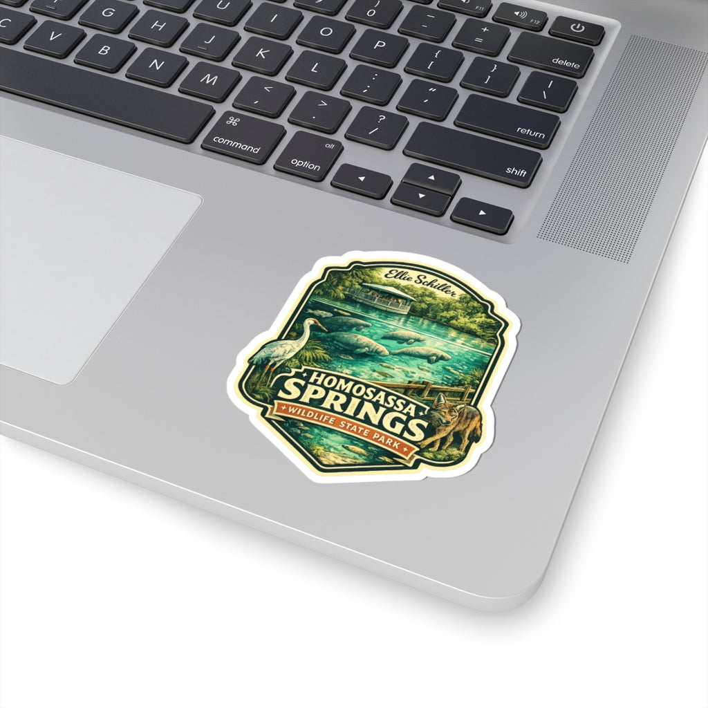 Homosassa Springs Vintage Park Sticker — Wildlife State Park Kiss-Cut Decal