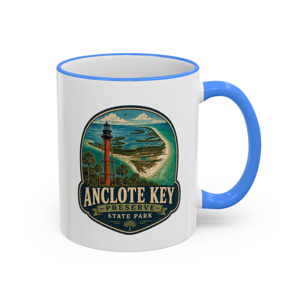 Anclote Key Vintage Mug — Accent Rim & Handle 11oz/15oz