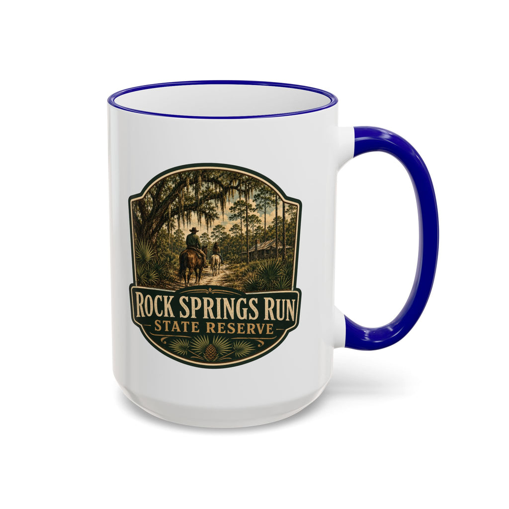 Rock Springs Run Vintage Mug — Accent Rim & Handle 11oz/15oz