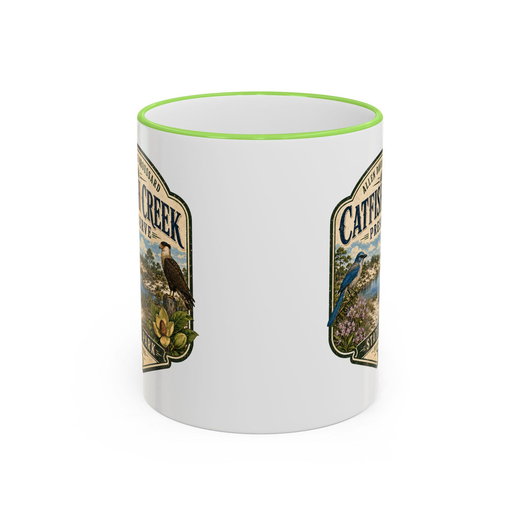 Catfish Creek Vintage Mug — Accent Rim & Handle 11oz/15oz