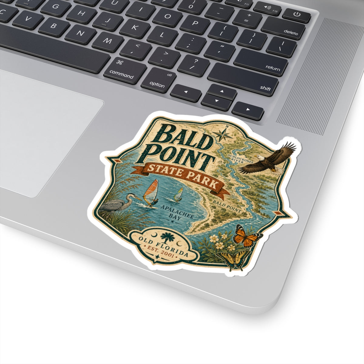 Bald Point State Park Sticker — Vintage Map Travel Decal