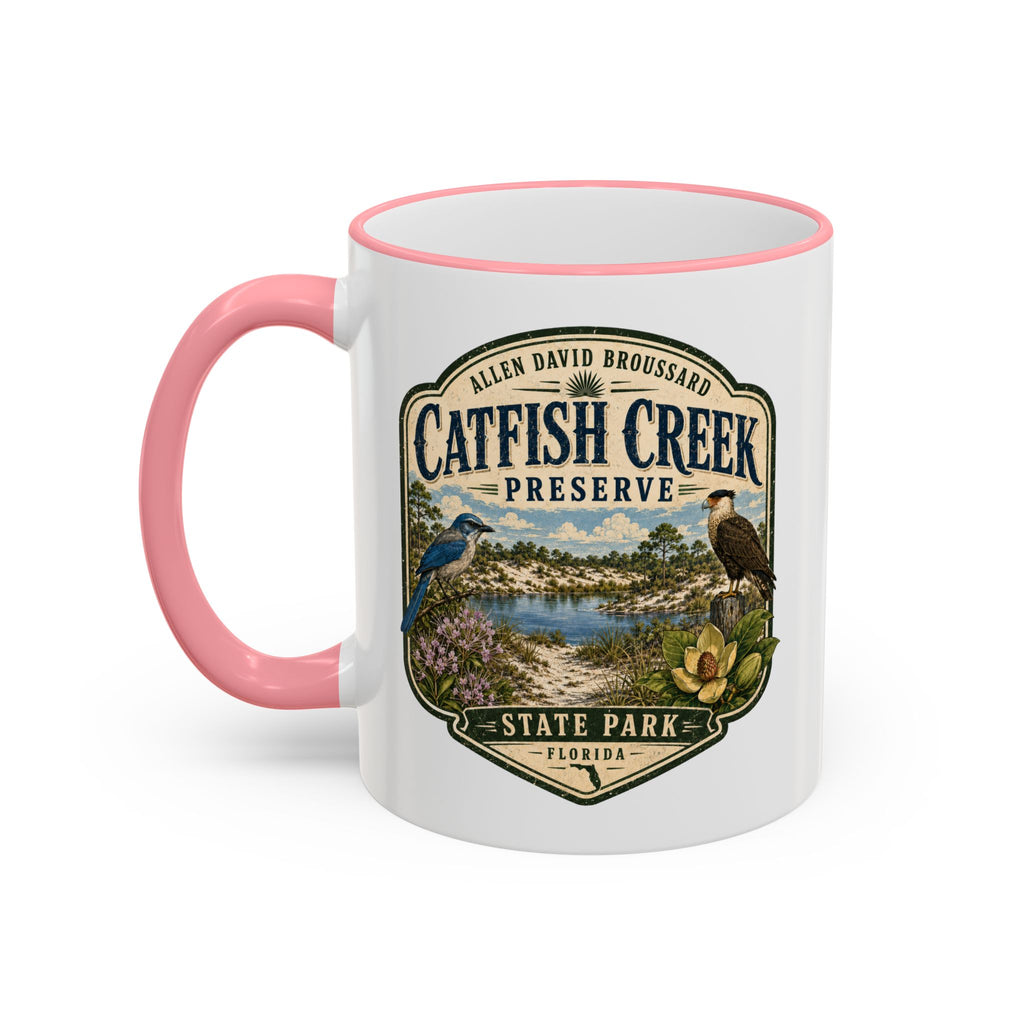 Catfish Creek Vintage Mug — Accent Rim & Handle 11oz/15oz