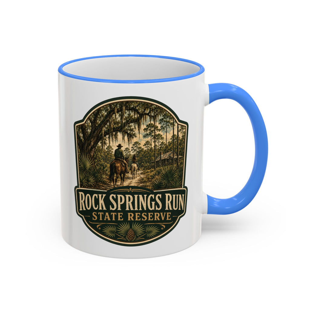 Rock Springs Run Vintage Mug — Accent Rim & Handle 11oz/15oz