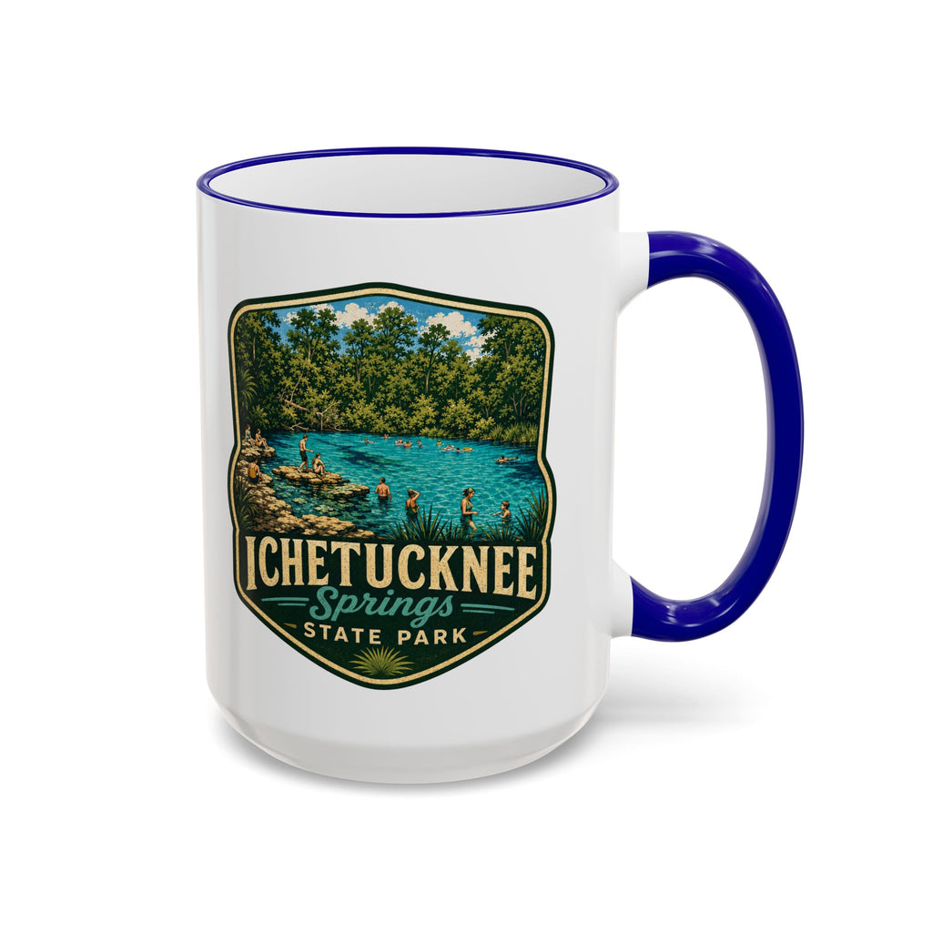 Ichetucknee Springs Vintage Mug — Accent Rim & Handle 11oz/15oz
