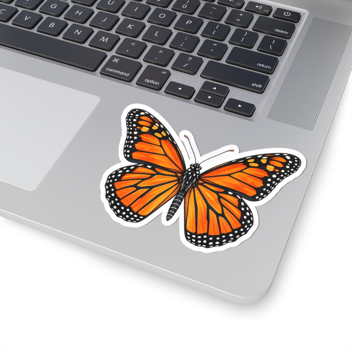 Monarch Butterfly Kiss-Cut Sticker — Vibrant Decal