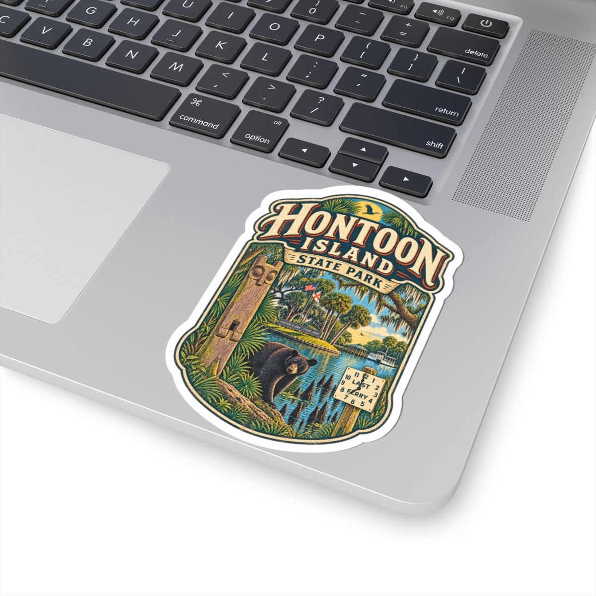 Hontoon Island State Park Sticker — Vintage National Park Bear Decal