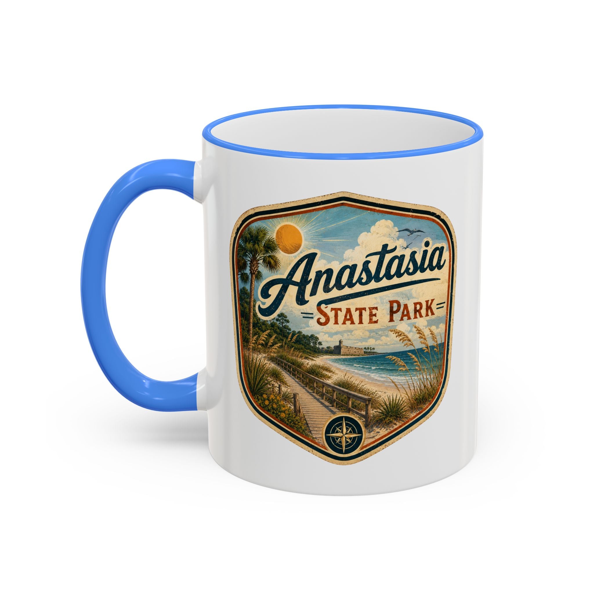 Anastasia Vintage Mug — Accent Rim & Handle 11oz/15oz