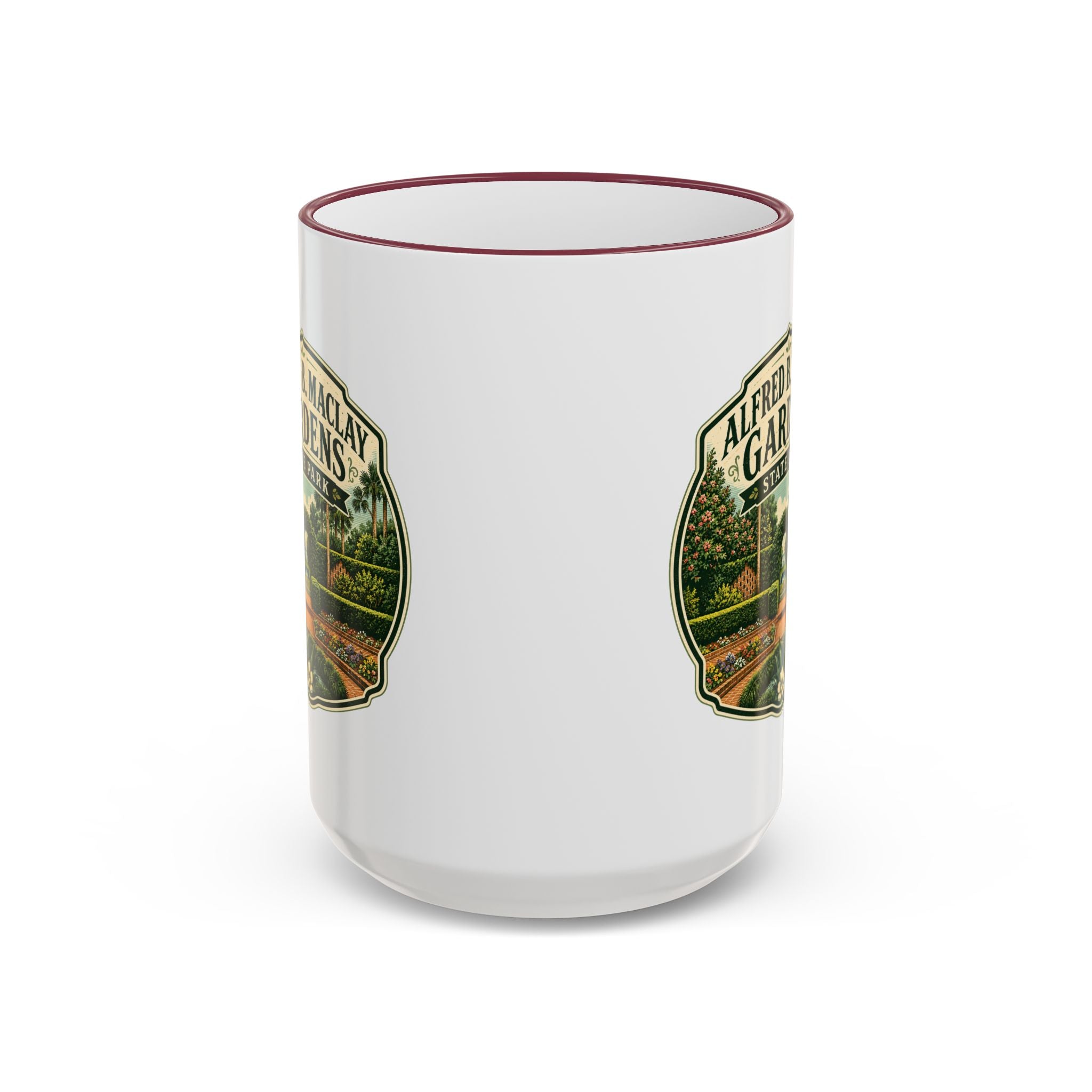 Maclay Gardens Vintage Mug — Accent Rim & Handle 11oz/15oz