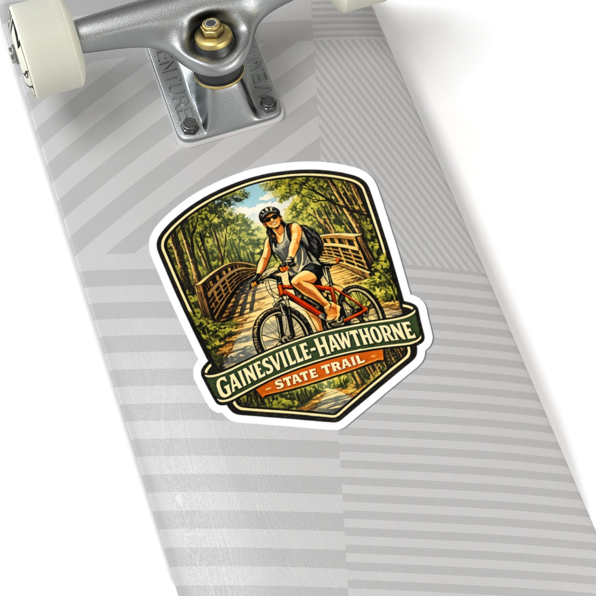 Gainesville-Hawthorne State Trail Bike Sticker — Vinyl Kiss-Cut Outdoor Trail Decal