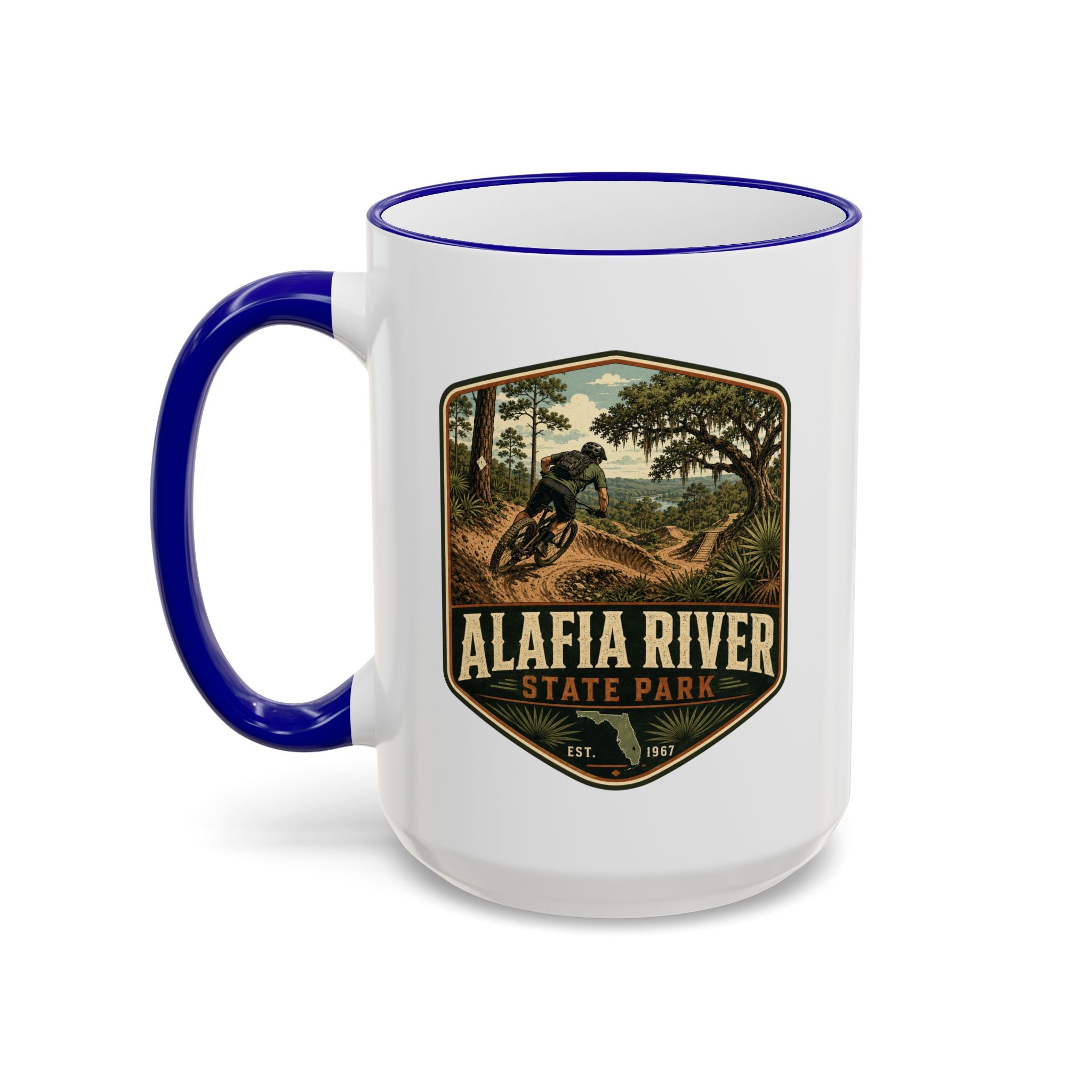 Alafia River Vintage Mug — Accent Rim & Handle 11oz/15oz