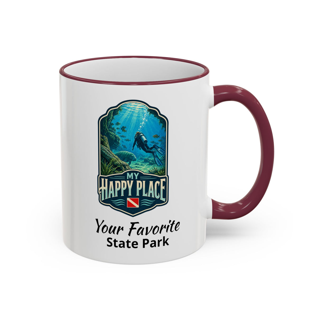 CUSTOMIZABLE Scuba Springs Accent Rim & Handle 11oz/15oz
