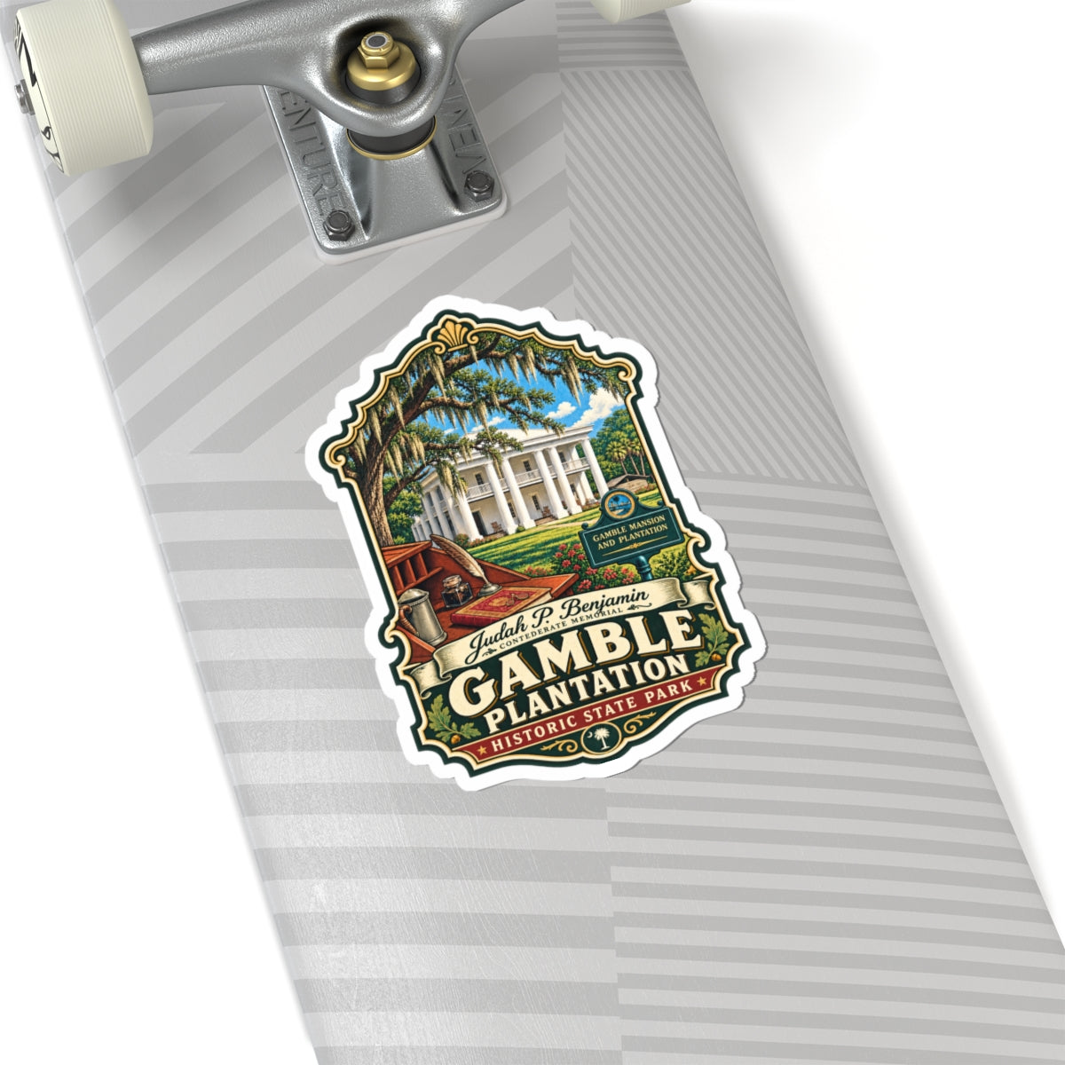 Gamble Plantation Historic Park Sticker — Vintage Southern Estate Travel Decal