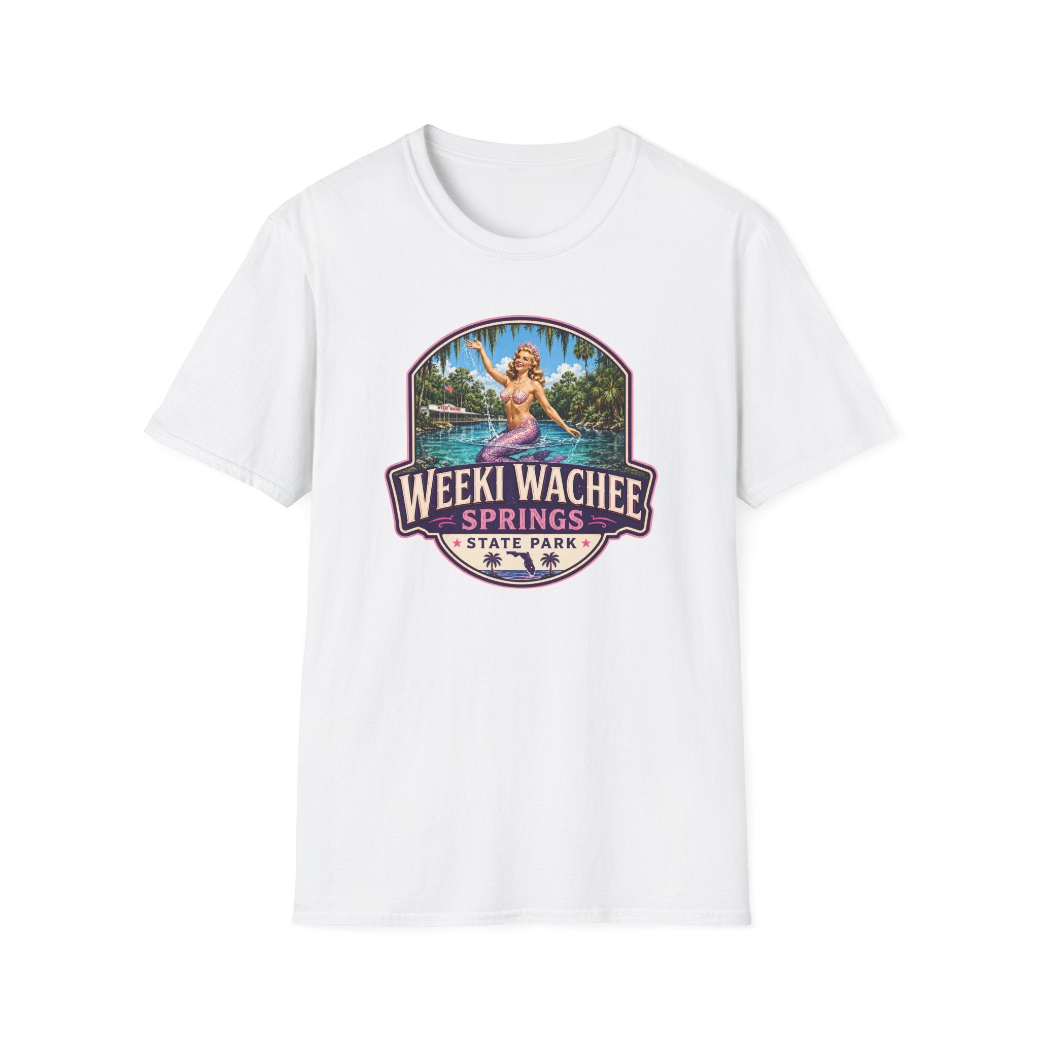 Weeki Wachee Springs — Retro Tee Pink
