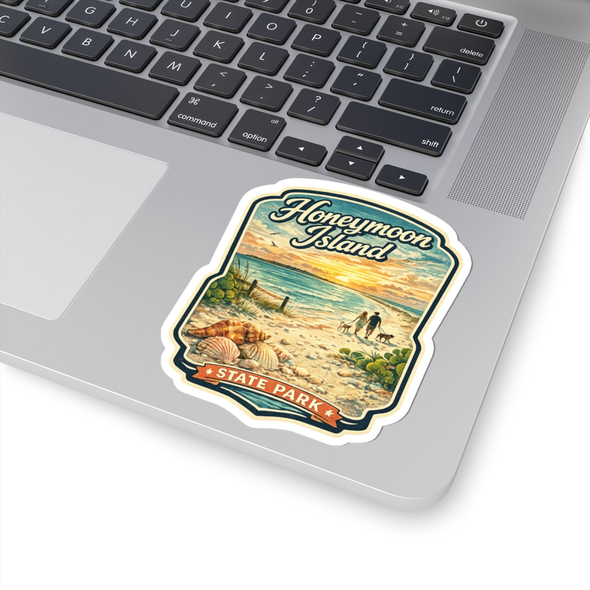 Honeymoon Island State Park Beach Sticker — Vintage Coastal Travel Decal