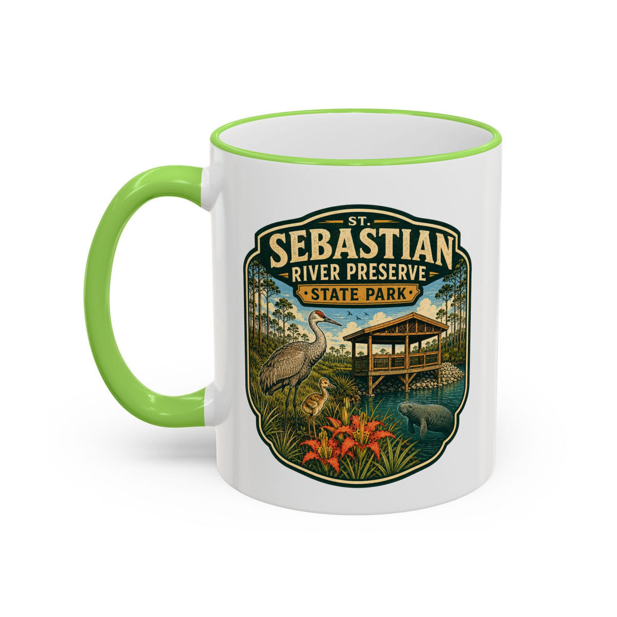 St. Sebastian River Mug — Accent Rim & Handle 11oz/15oz