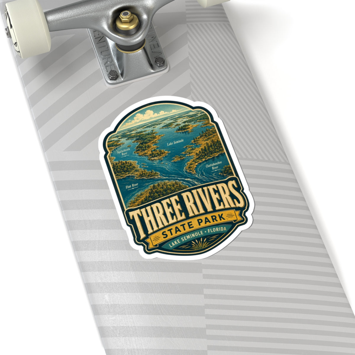 Three Rivers State Park Sticker — Lake Seminole Vintage Park Travel Decal