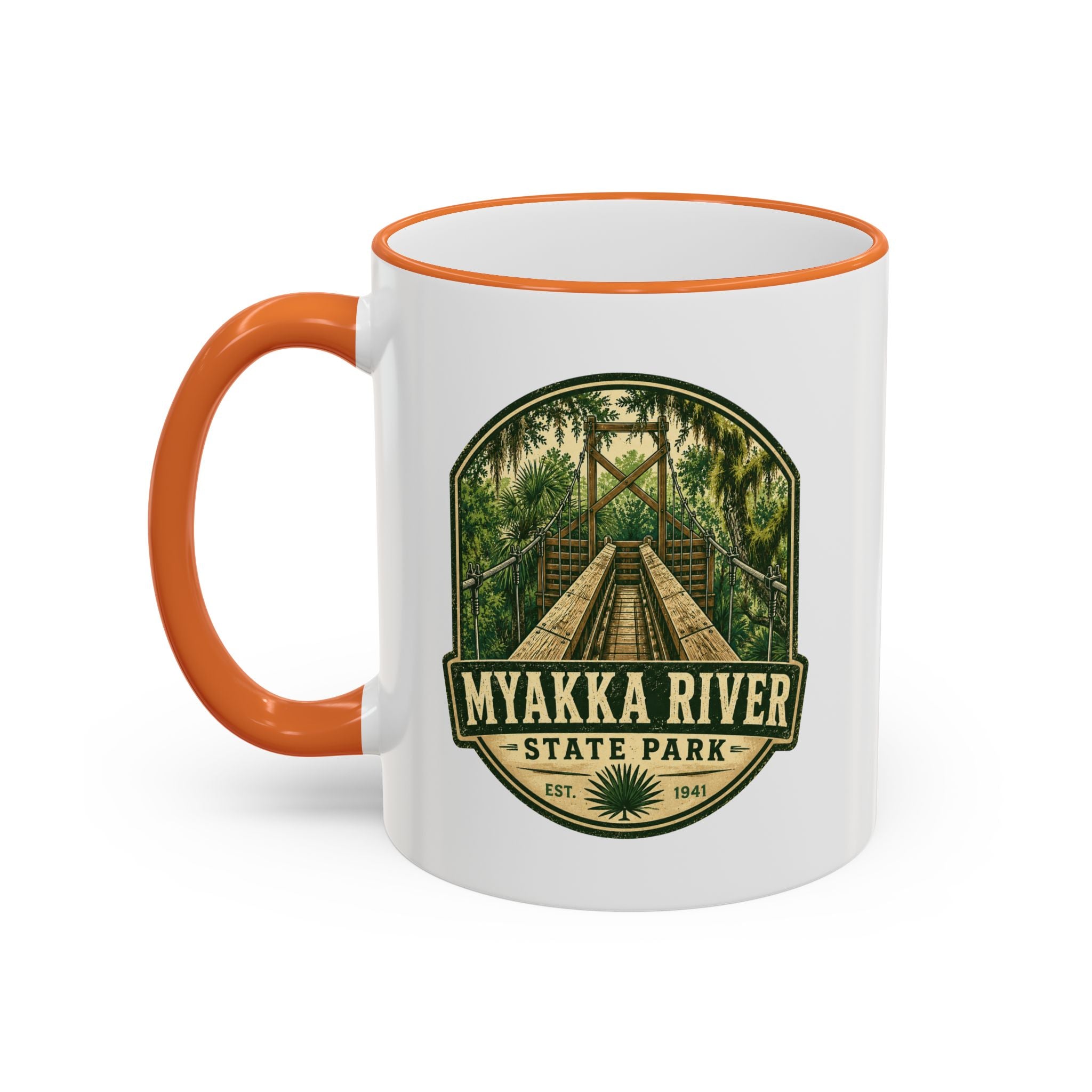 Myakka River Vintage Mug — Accent Rim & Handle 11oz/15oz