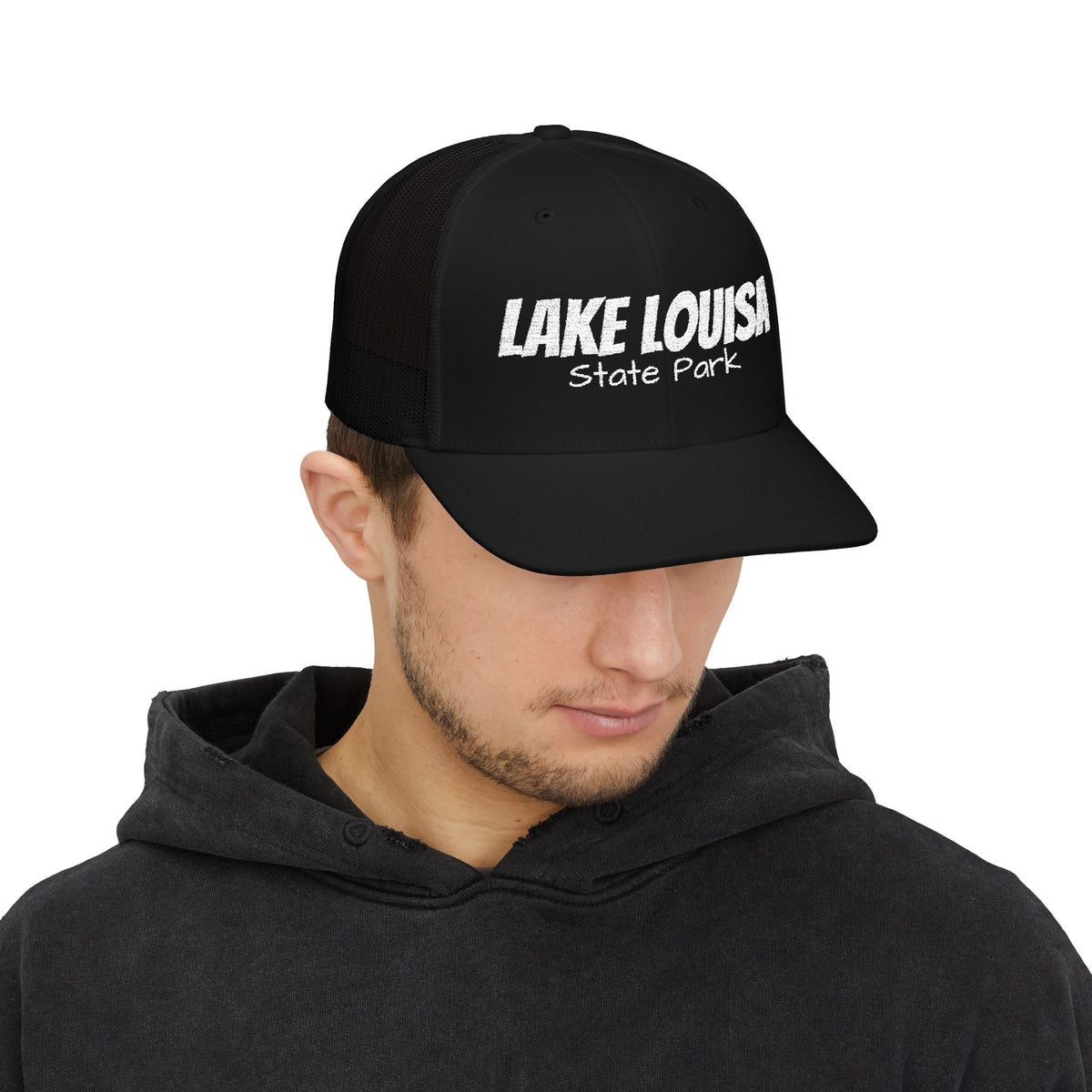 Lake Louisa State Park Trucker Cap — Retro Outdoor Snapback Hat